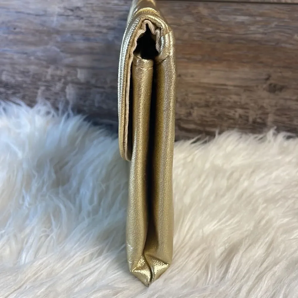 Avon’s 1980’s Metallic Polished Gold Evening Bag Clutch